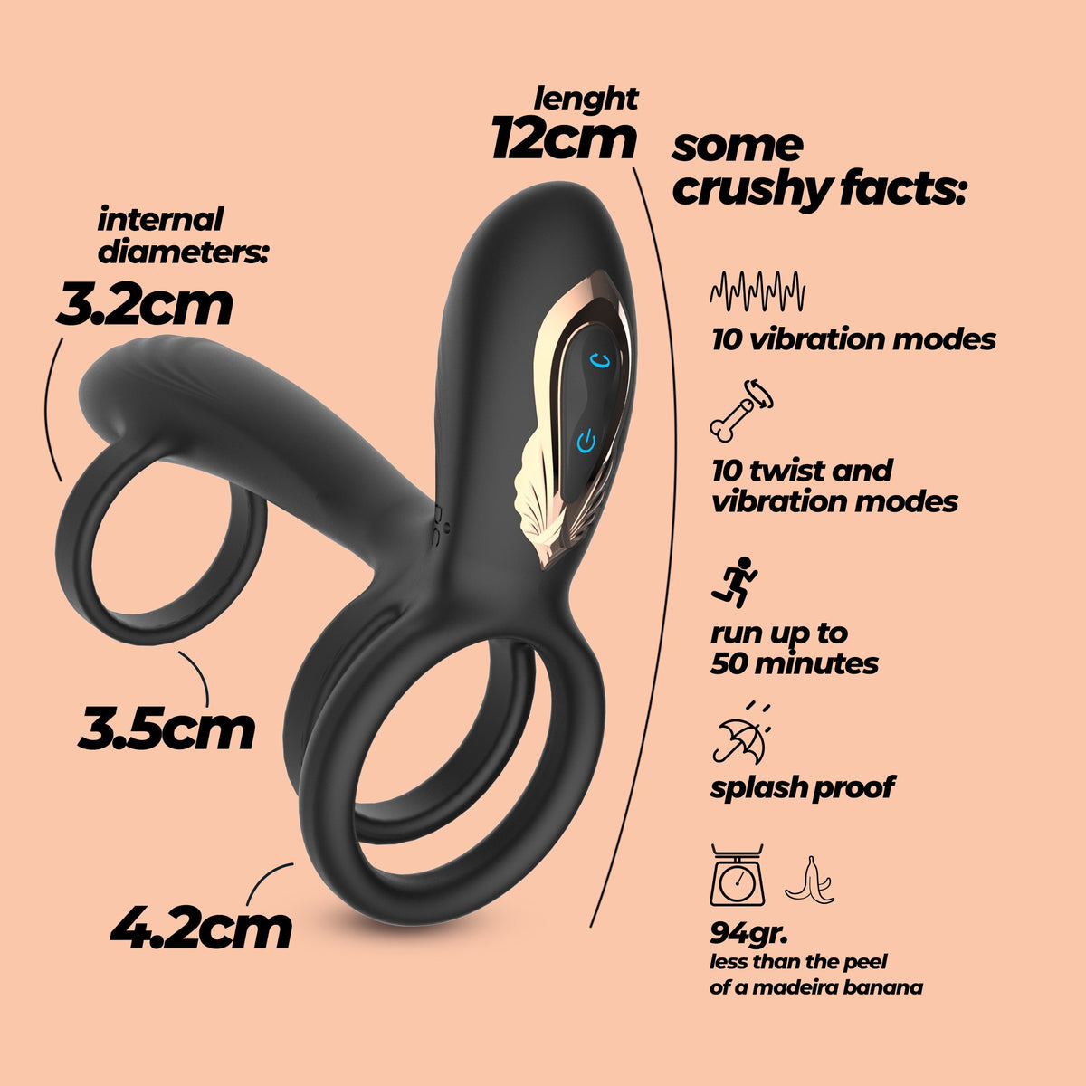 TORNADO ARMADURA PENIANA COM ROTAÇÃO CRUSHIOUS - Lust Sexshop