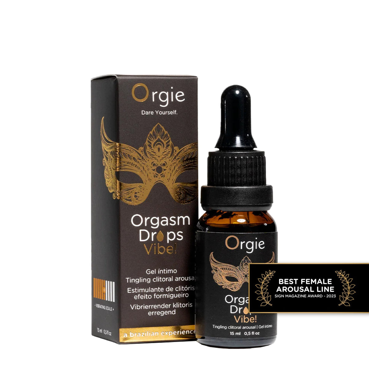GOTAS COM EFEITO VIBRATÓRIO ORGASM DROPS VIBE 15ML ORGIE