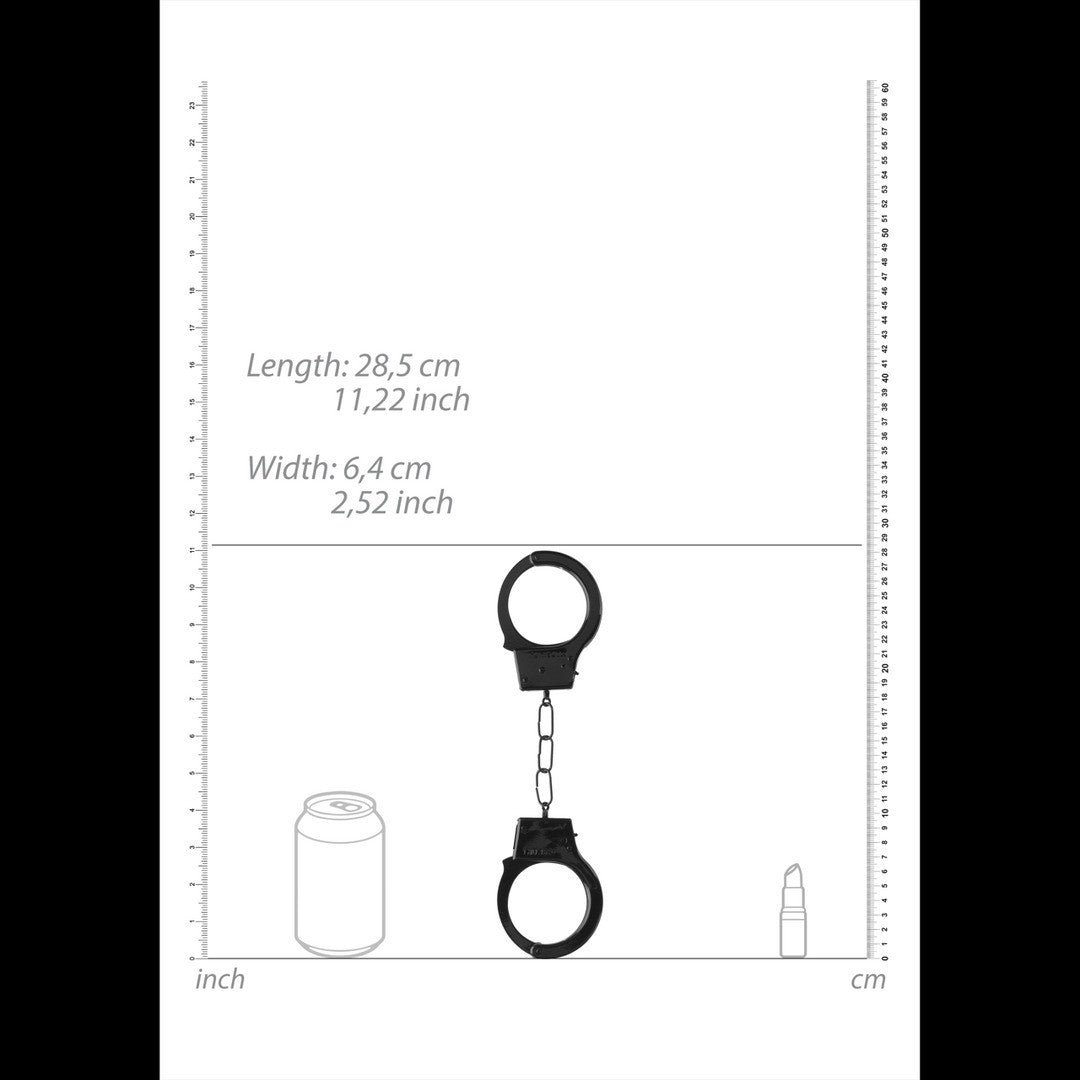 ALGEMAS EM METAL BEGINNER'S HANDCUFFS PRETAS - Lust Sexshop