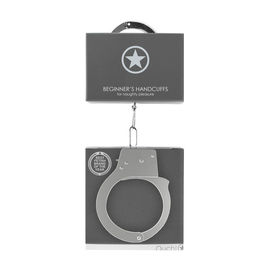 ALGEMAS EM METAL BEGINNER'S HANDCUFFS PRATEADAS - Lust Sexshop