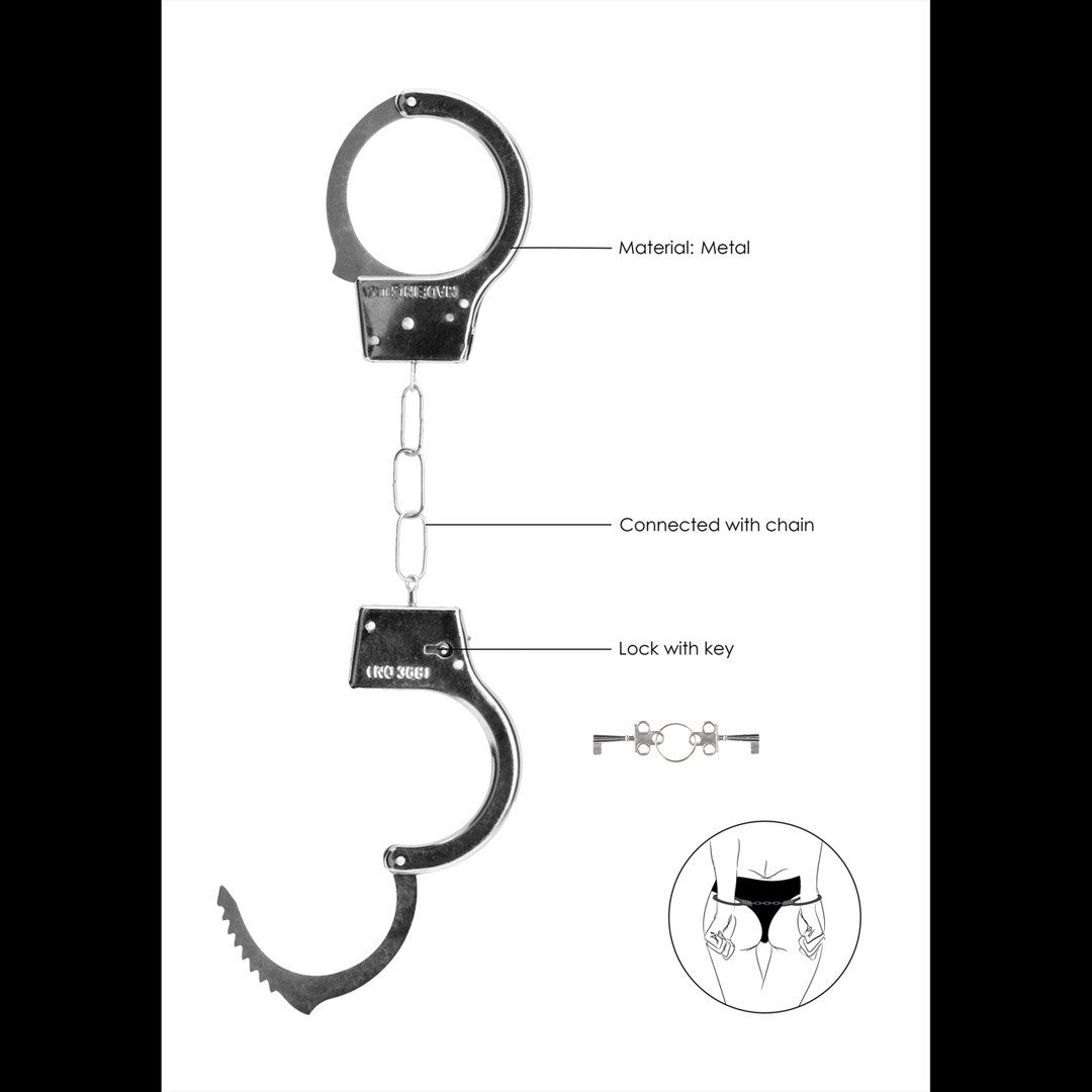 ALGEMAS EM METAL BEGINNER'S HANDCUFFS PRATEADAS - Lust Sexshop