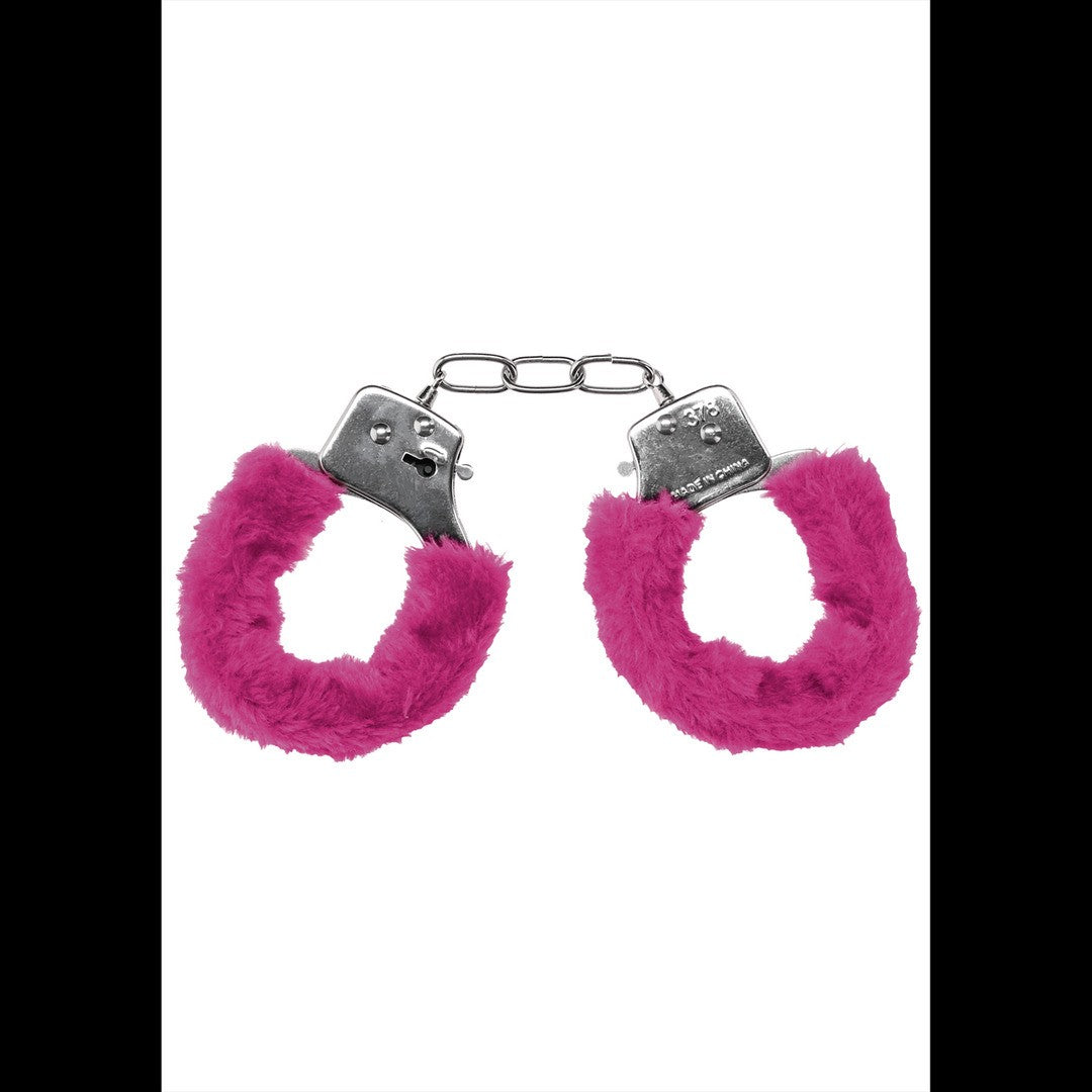 ALGEMAS COM PELUCHE PLEASURE FURRY HANDCUFFS ROSA - Lust Sexshop