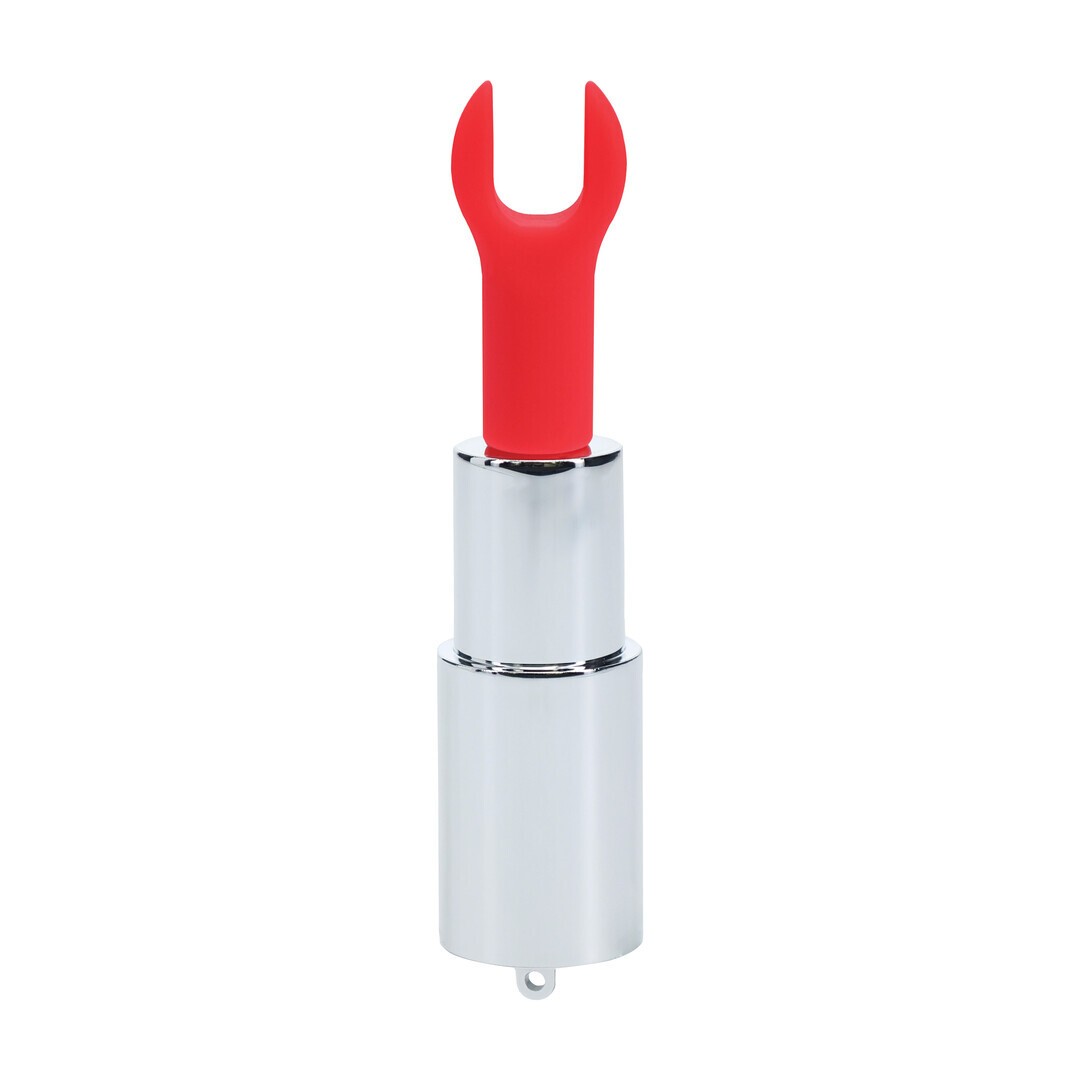 LOVELINE ANGEL LIPSTICK VIBRATOR WITH 4 ATTACHMENTS CLEAR