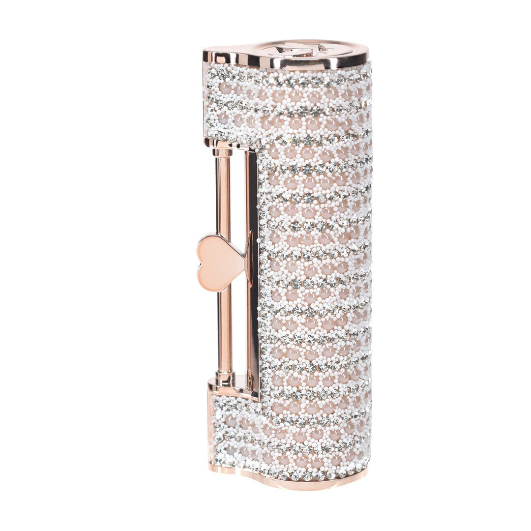 LOVELINE ANGEL LIPSTICK VIBRATOR WITH 4 ATTACHMENTS PINK