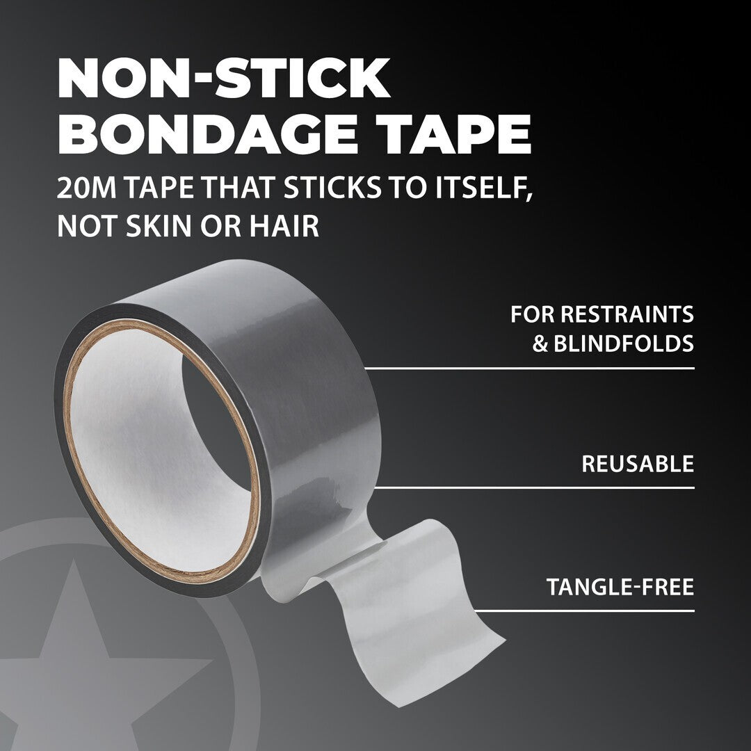 FITA BONDAGE PVC NON-STICK 20 M PRATEADA OUCH!