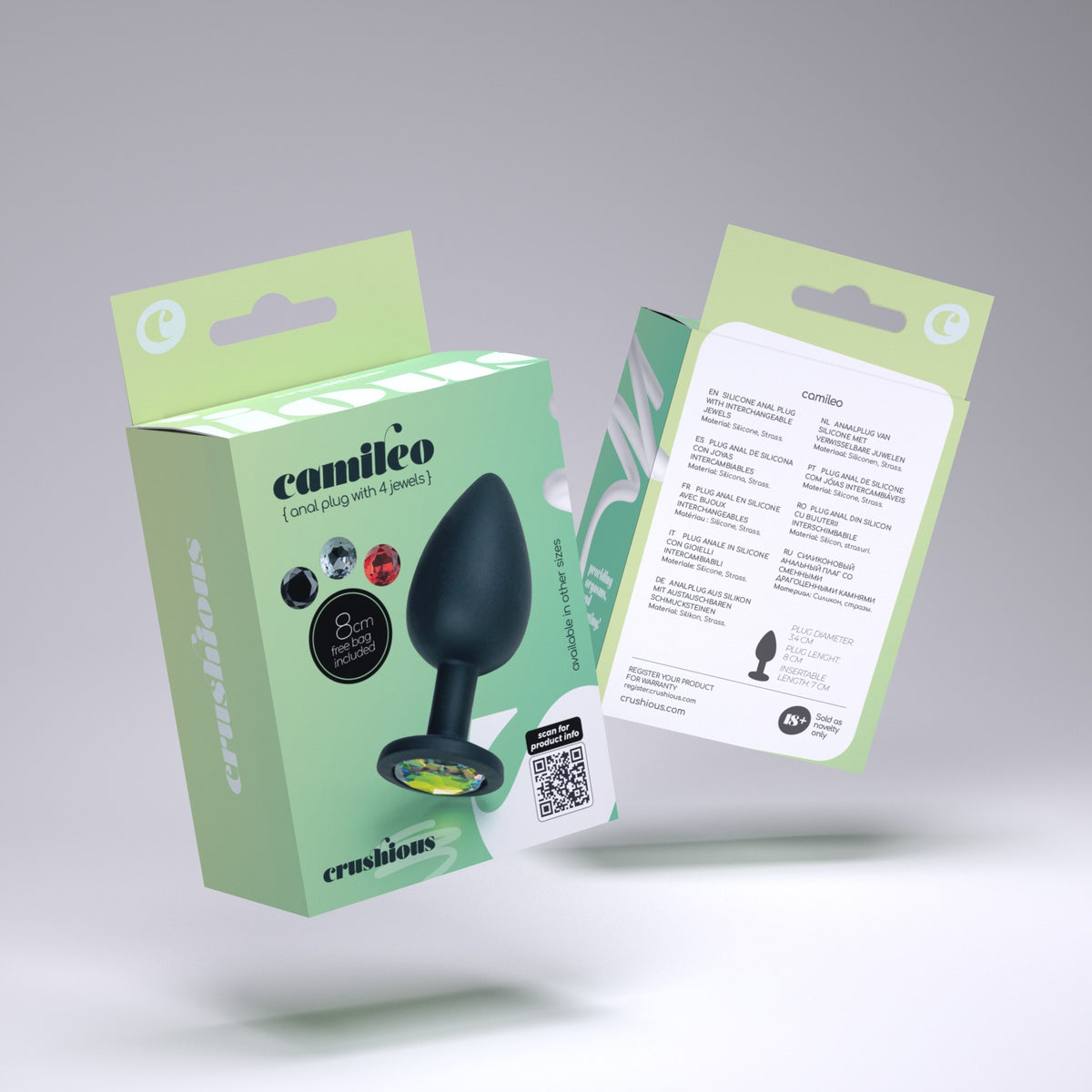 CRUSHIOUS CAMILEO REGULAR ANAL PLUG WITH 4 INTERCHANGEABLE JEWELS