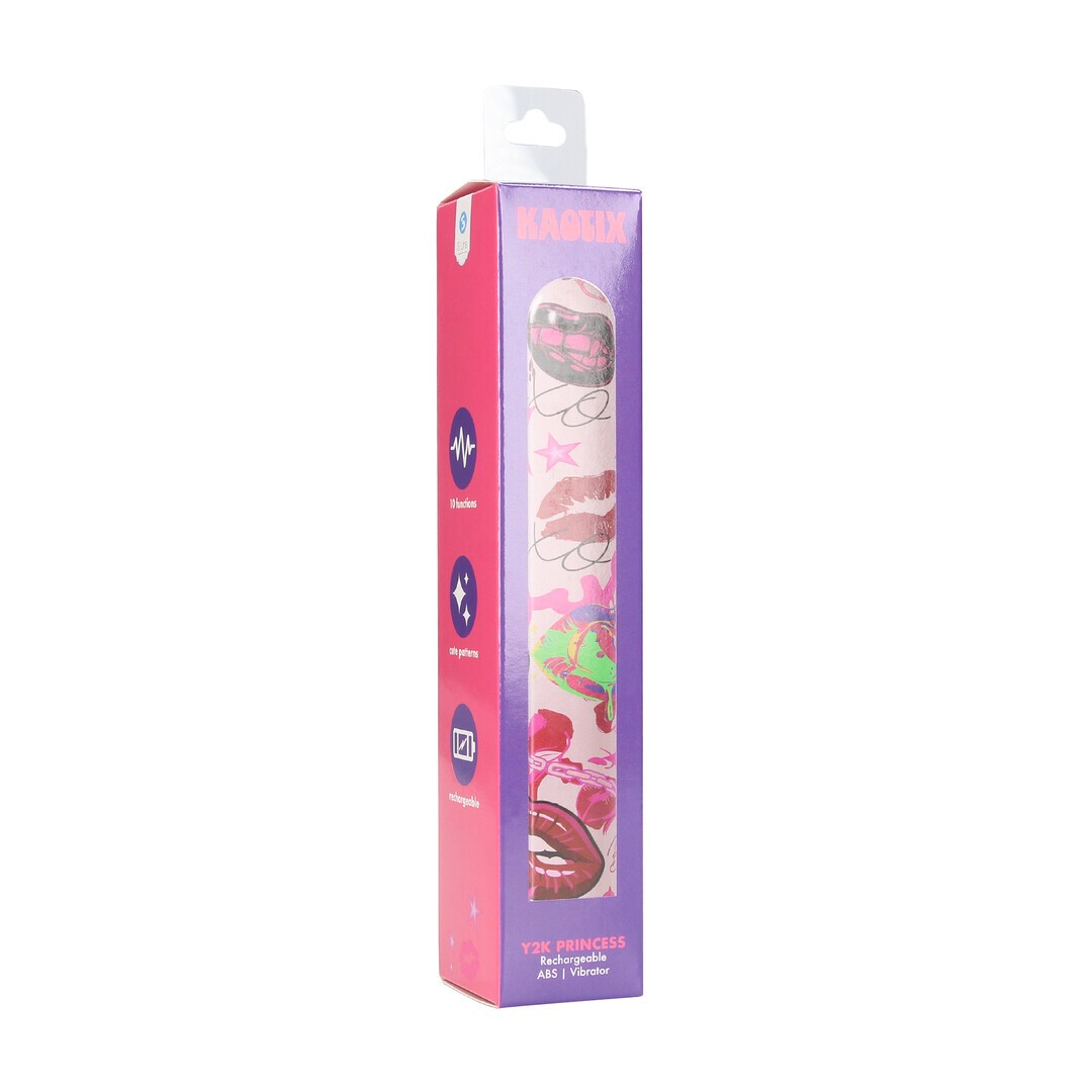 VIBRADOR RECARREGÁVEL KAOTIX Y2K PRINCESS POWDER PINK S-LINE