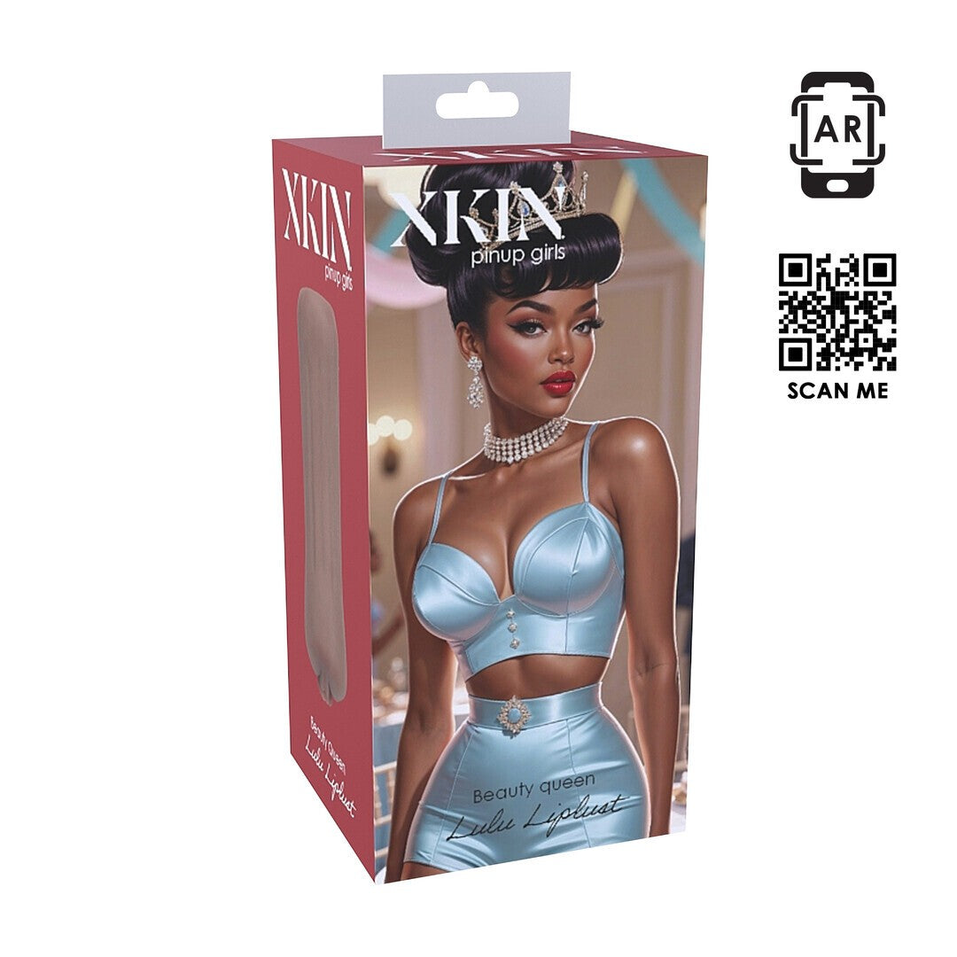 MASTURBADOR PINUP DOLLS BEAUTY QUEEN LULU LIPLUST TPE SMALL 127G BROWN XKIN