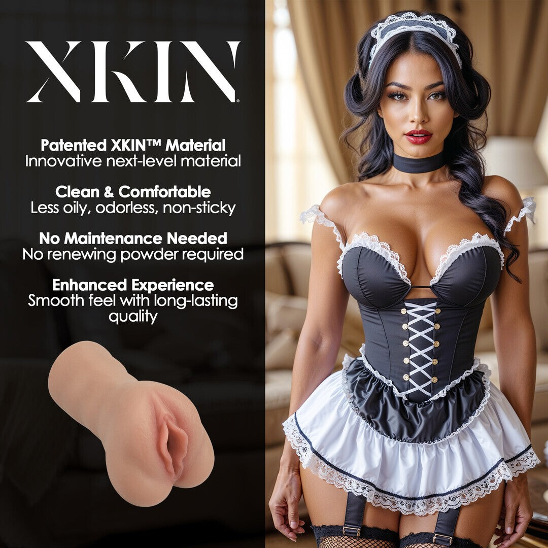 MASTURBADOR CARREER GIRLS MISCHIEVOUS MAID LACEY DUSTANDRIDE TPE MEDIUM 204G TAN XKIN
