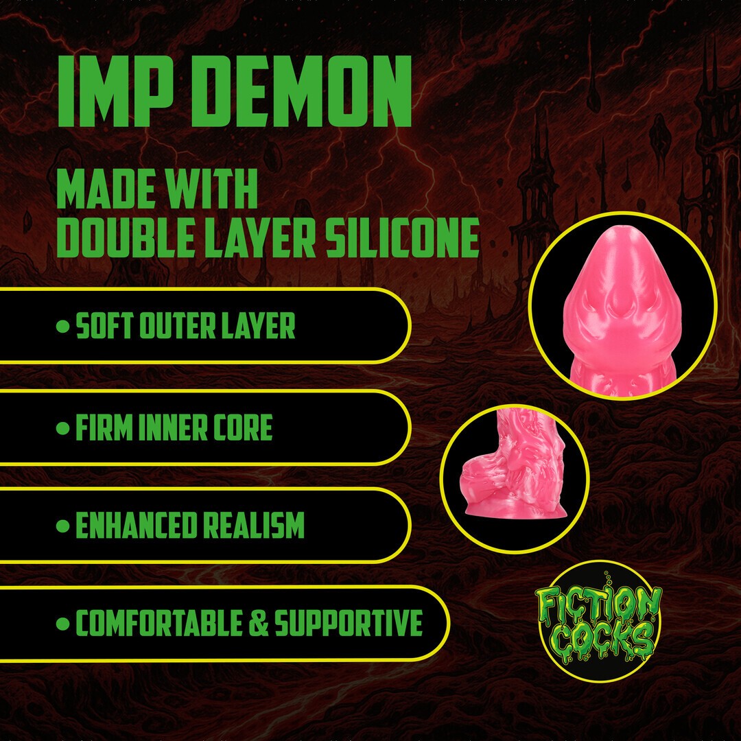 DILDO MONSTER EM SILICONE IMP DEMON VERMELHO OUCH!
