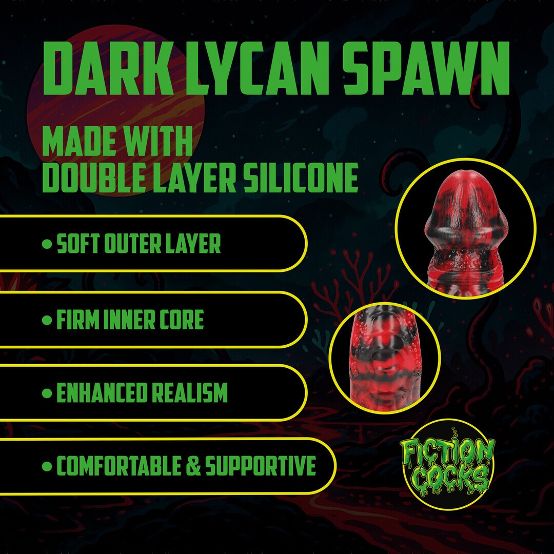 DILDO MONSTER EM SILICONE DARK LYCAN SPAWN VERMELHO/PRETO OUCH!