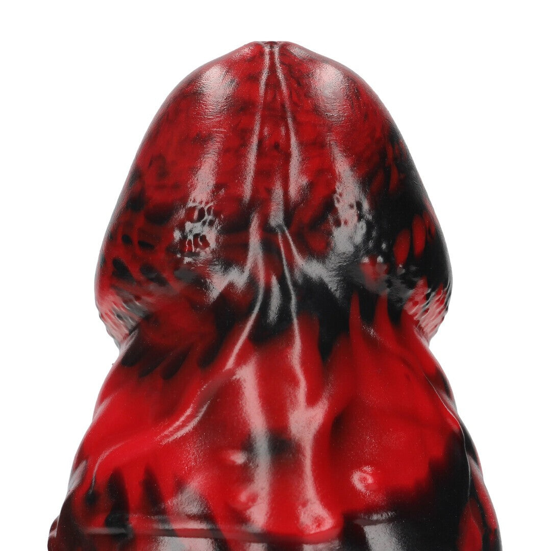 OUCH! DEMON MASTER SILICONE DILDO RED/BLACK