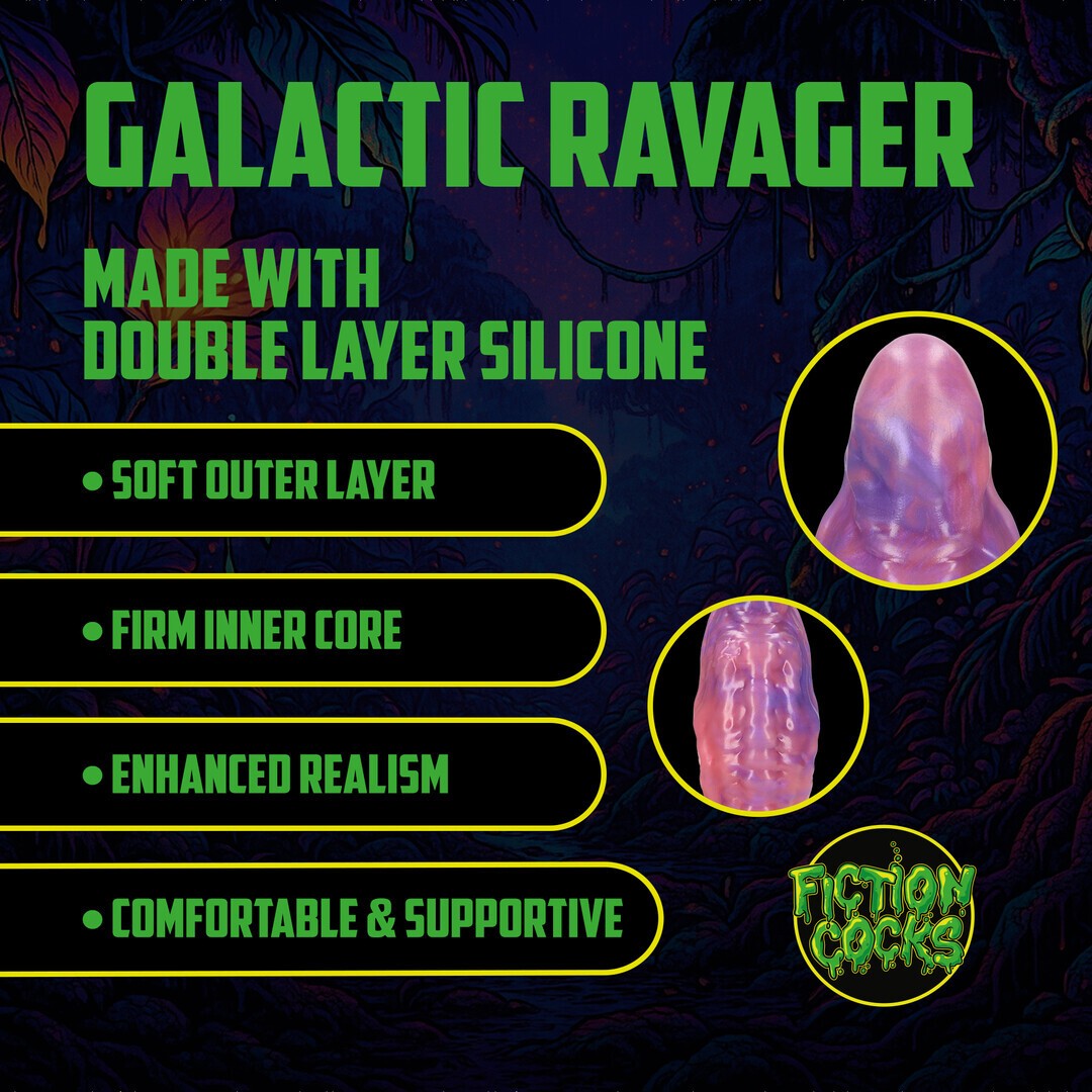 DILDO MONSTER EM SILICONE GALACTIC RAVAGER ROXO OUCH!