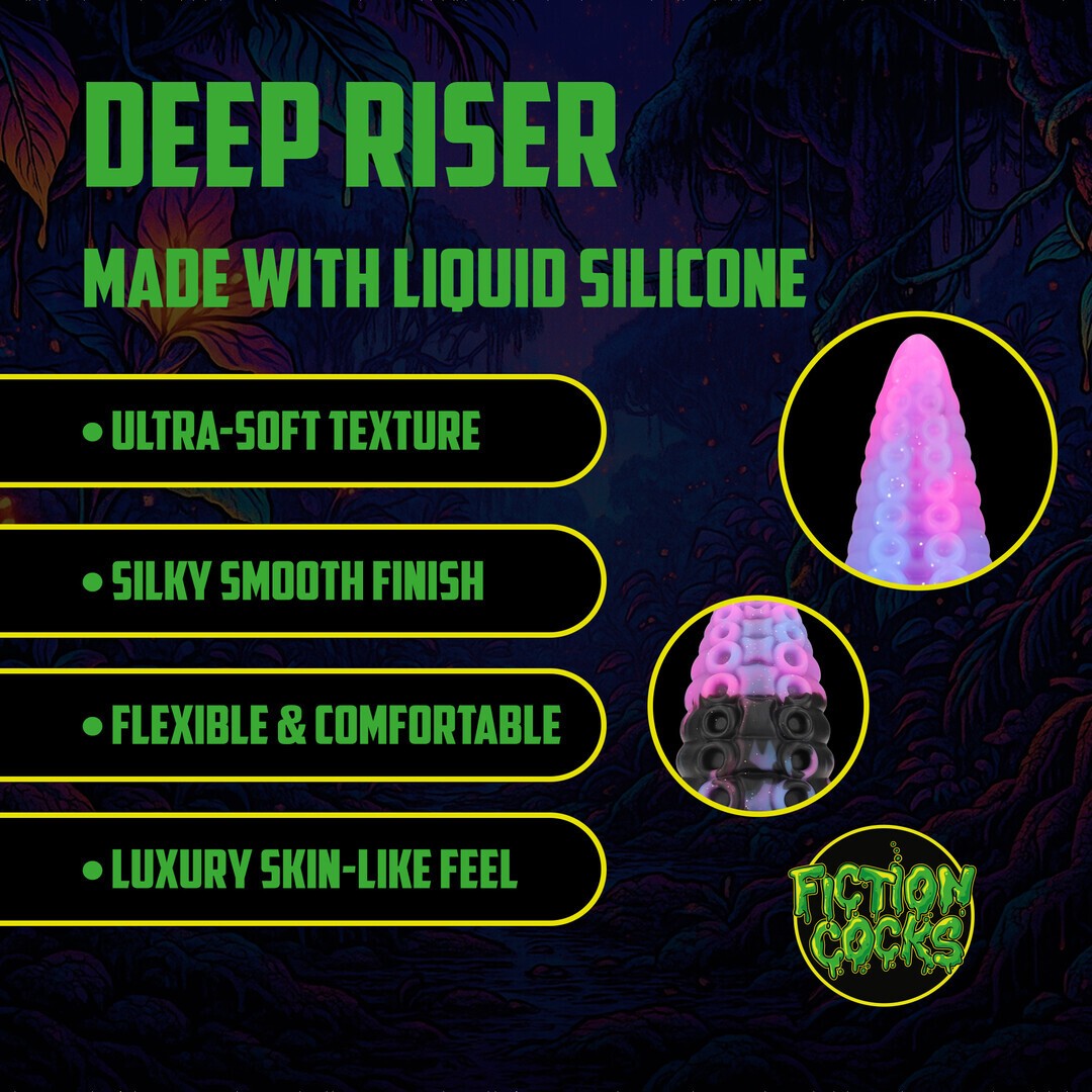 DILDO MONSTER EM SILICONE DEEP RISER ROXO OUCH!