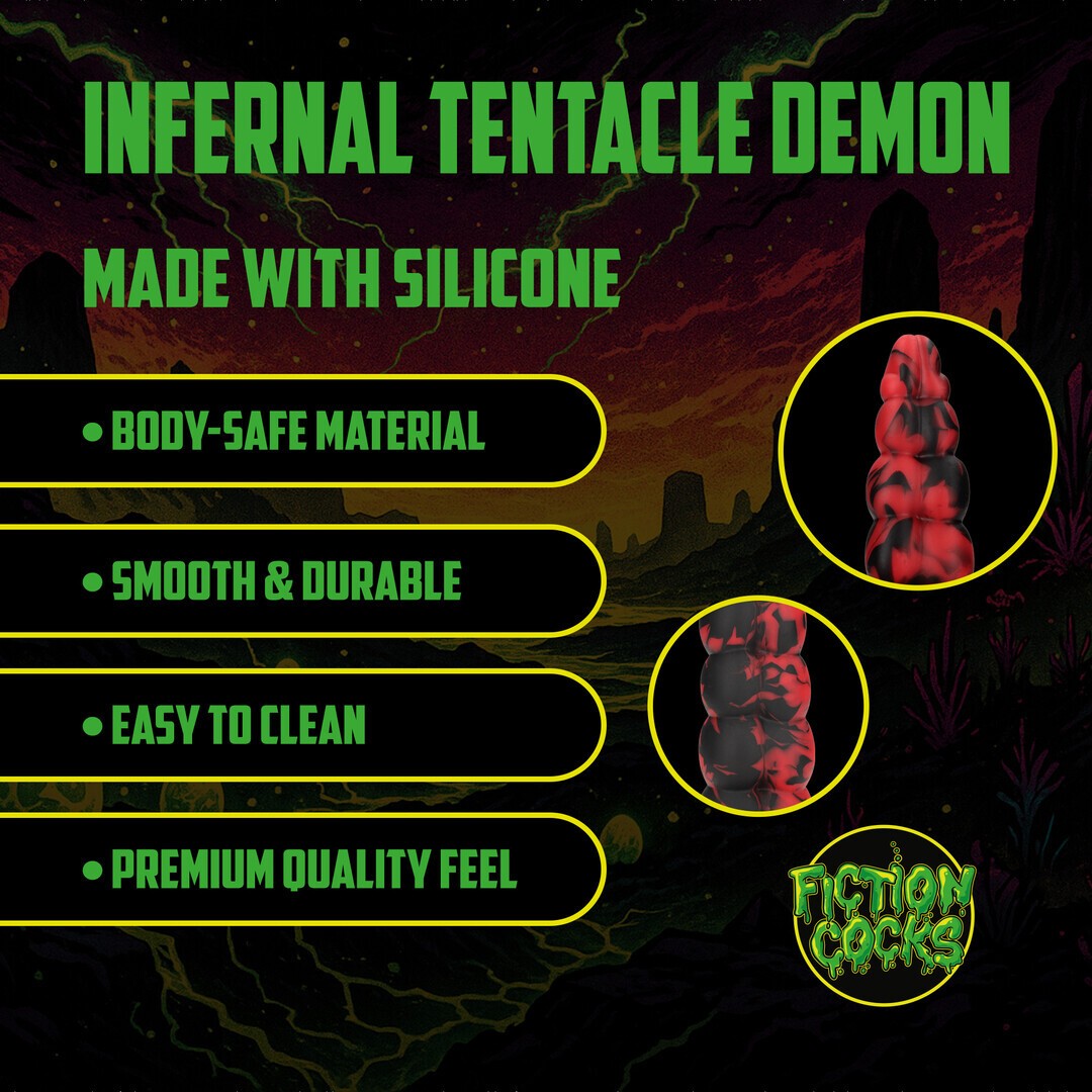 TIRA SNAKE ANAL INFERNAL TENTACLE DEMON 14.8 /37.5 CM VERMELHO/PRETO OUCH!