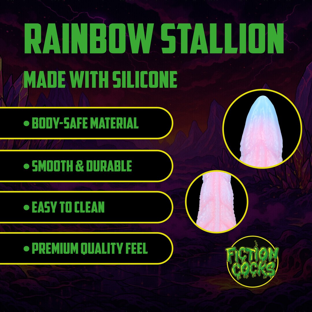 PLUG ANAL MONSTER EM SILICONE RAINBOW STALLION RAINBOW OUCH!