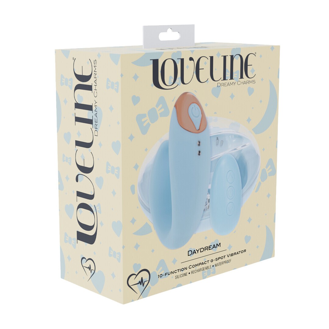 VIBRADOR COM COMANDO DAYDREAM COMPACT G-SPOT AZUL LOVELINE