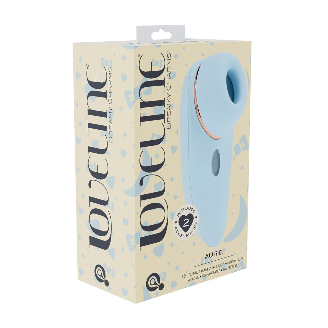 ESTIMULADOR AIRTAP COM ACESSÓRIOS AURIE AZUL LOVELINE