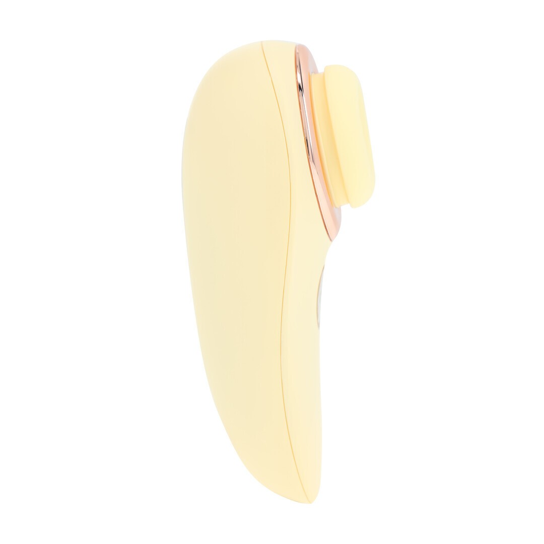 LOVELINE AURIE AIRTAP VIBRATOR WITH TWO HEAD ATTACHMENTS YELLOW