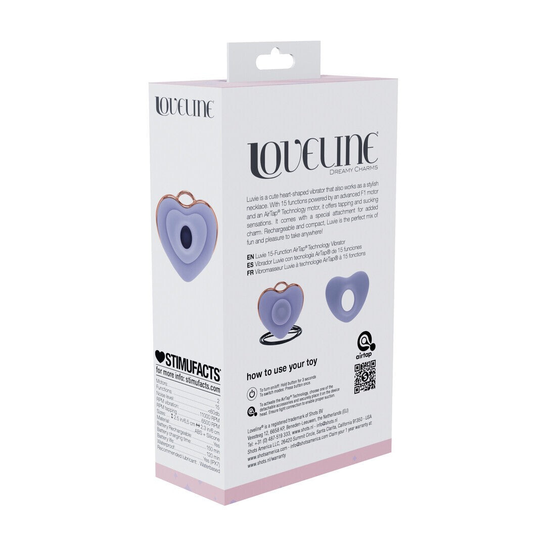 ESTIMULADOR AIRTAP HEART-SHAPED LUVIE LAVENDER LOVELINE