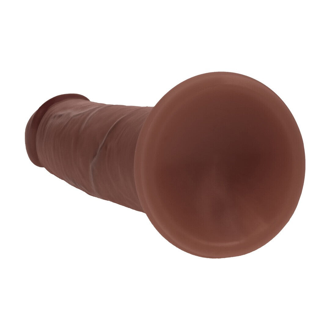DILDO REALÍSTICO DUAL DENSITY SILICONE SLIDING SKIN 7 /18.5 CM BROWN REALROCK