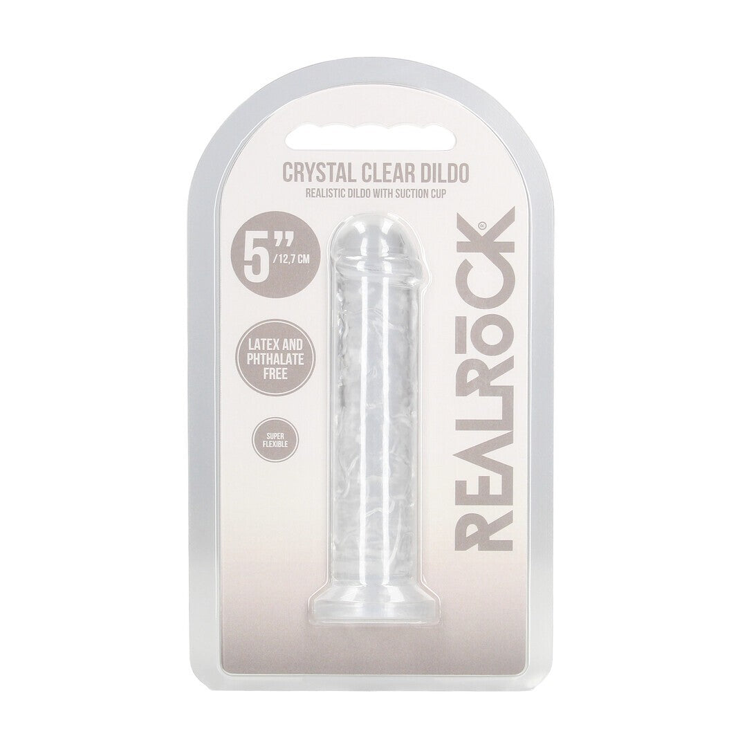 DILDO REALÍSTICO 5 /12.7 CM TRANSPARENTE REALROCK