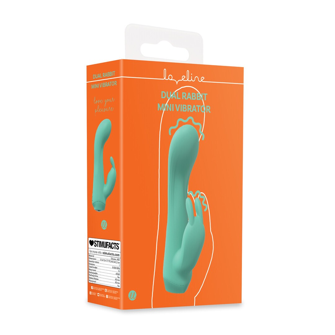 VIBRADOR MINI DUAL RABBIT VERDE LOVELINE