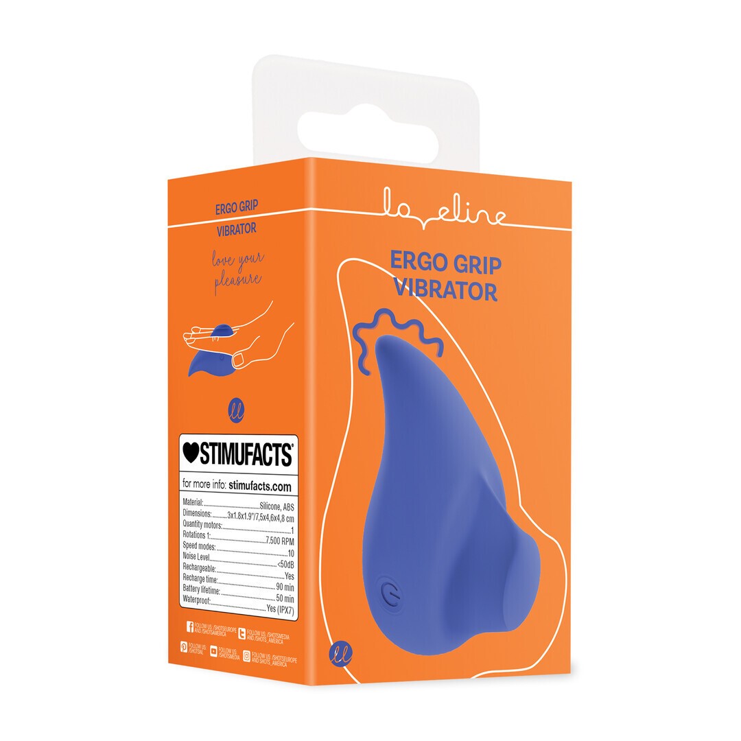 LOVELINE ERGO GRIP LAY ON MASSAGER BLUE