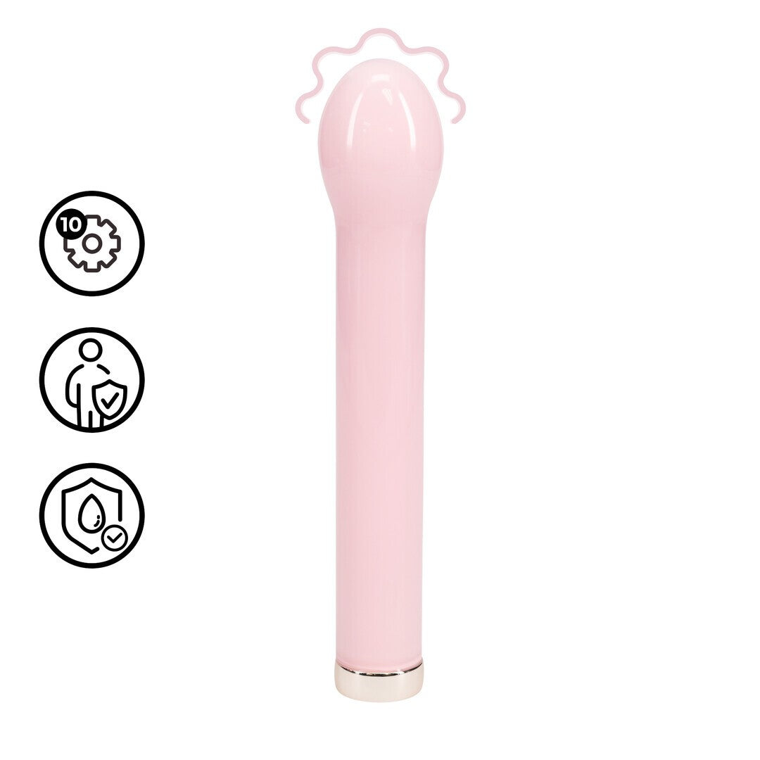 VIBRADOR GLASS BULB SHAPED ROSA LOVELINE
