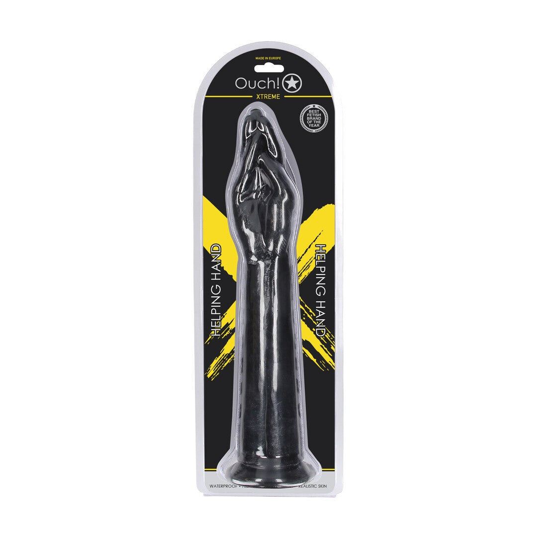 OUCH! HELPING HAND HAND WITH FOREARM DILDO 38 CM BLACK