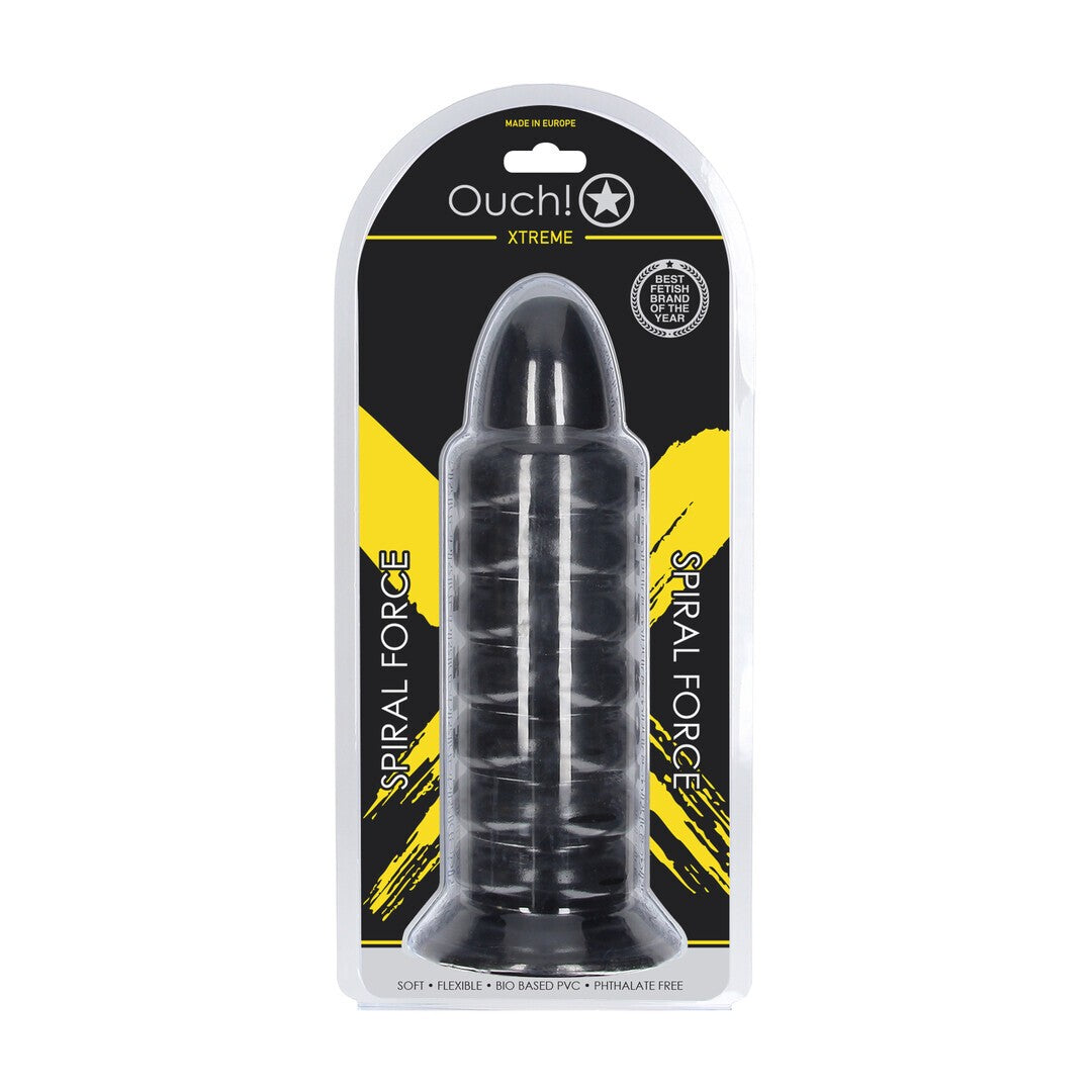 PLUG ANAL SPIRAL FORCE 23.5 CM PRETO OUCH!