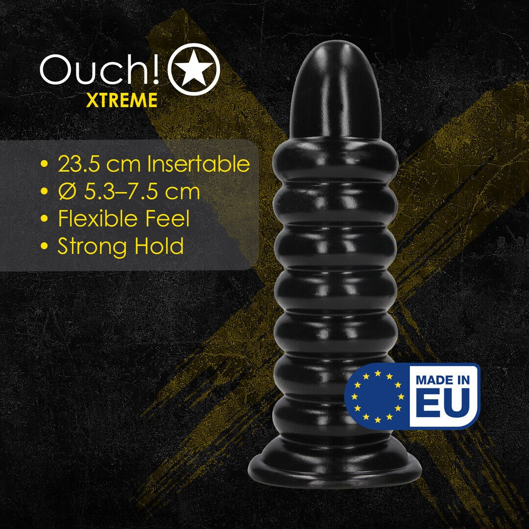 OUCH! SPIRAL FORCE ANAL PLUG 23,5 CM BLACK