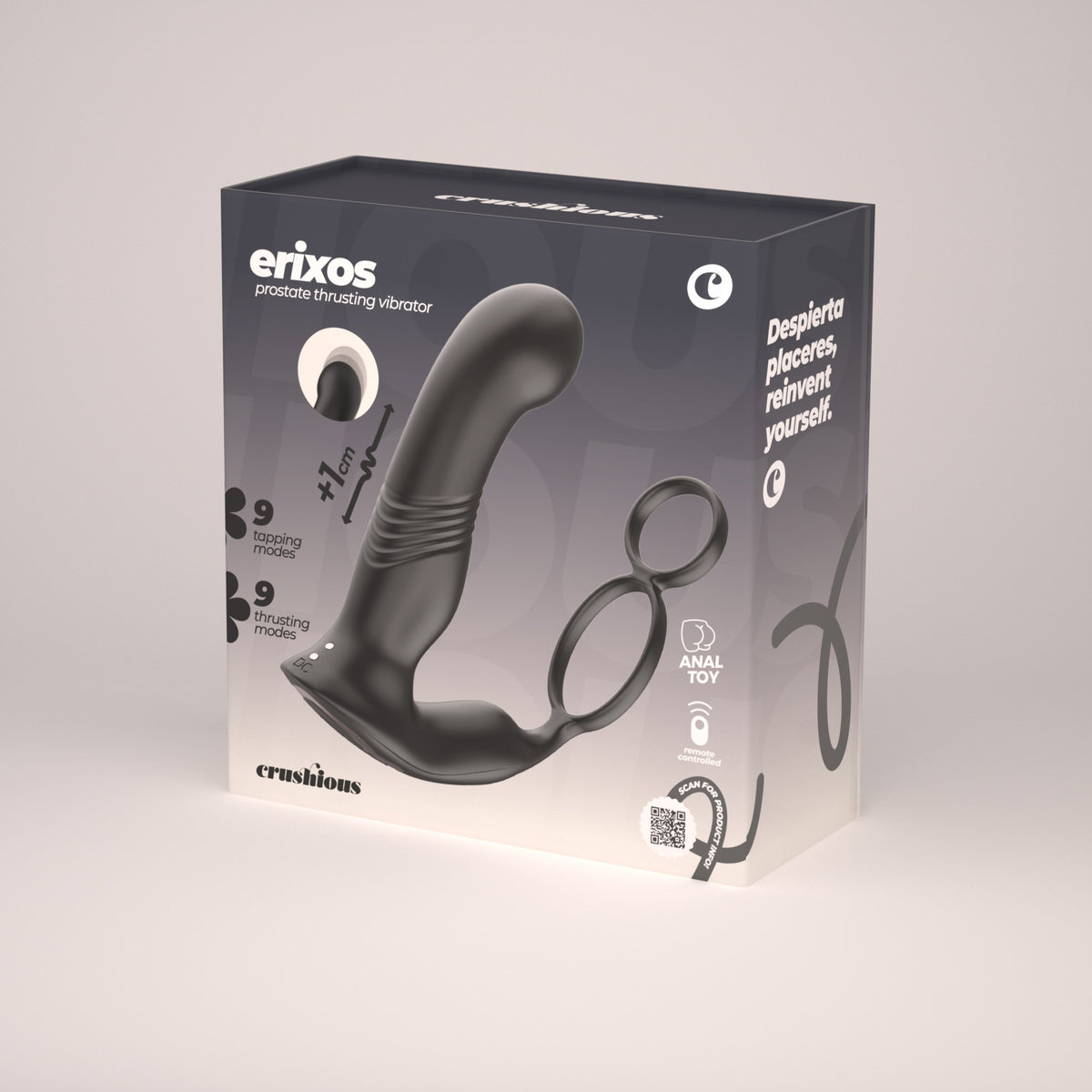 VIBRADOR DE PRÓSTATA COM COMANDO ERIXOS CRUSHIOUS