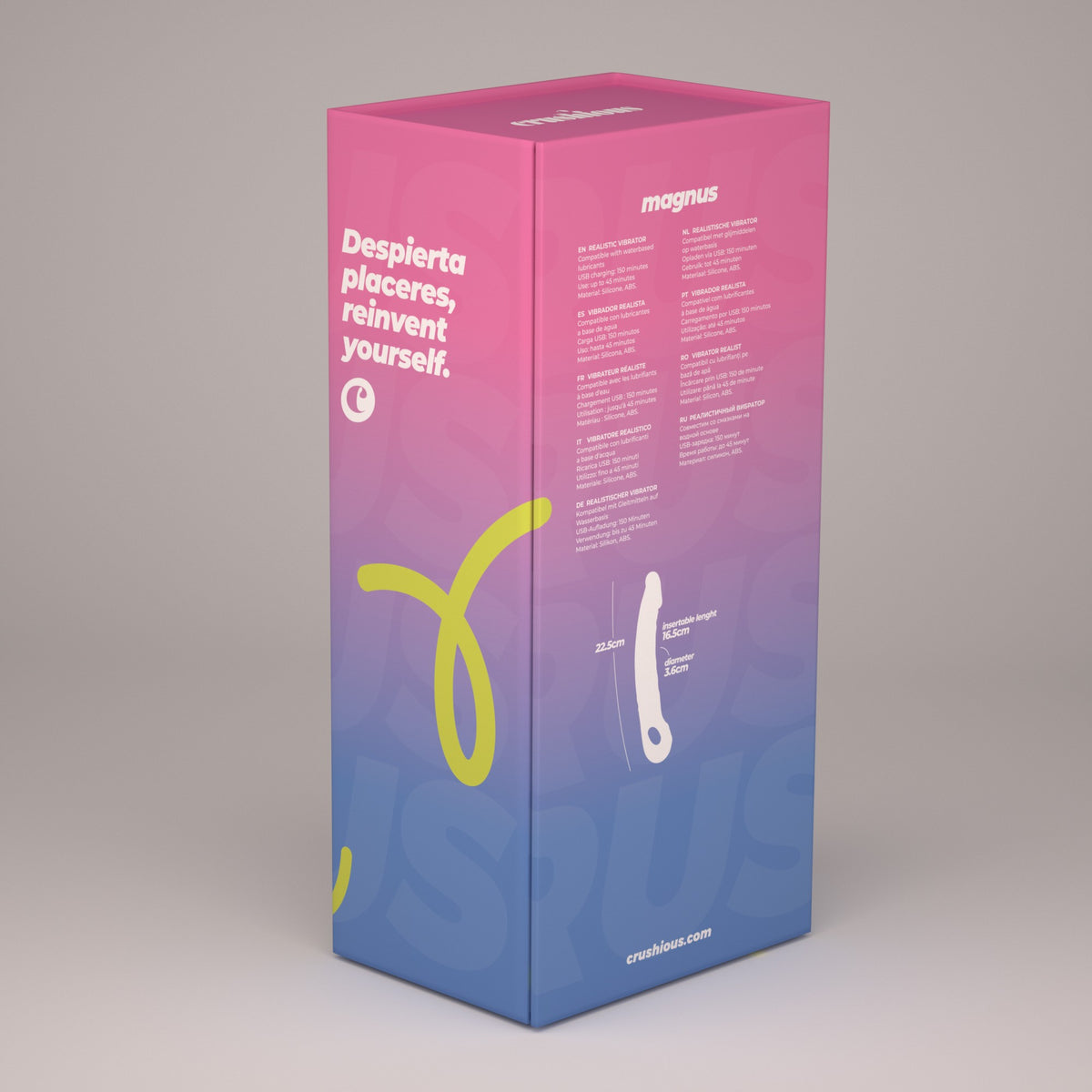 VIBRADOR FLEXIBLE MAGNUS BEND ROSA CRUSHIOUS