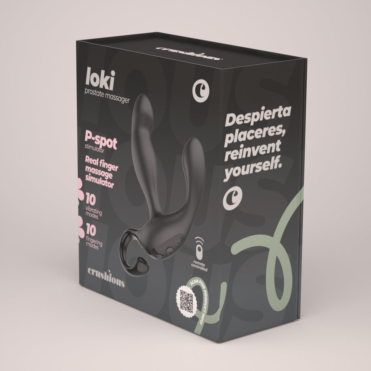 CRUSHIOUS LOKI REMOTE CONTROL RECHARGEABLE PROSTATE MASSAGER