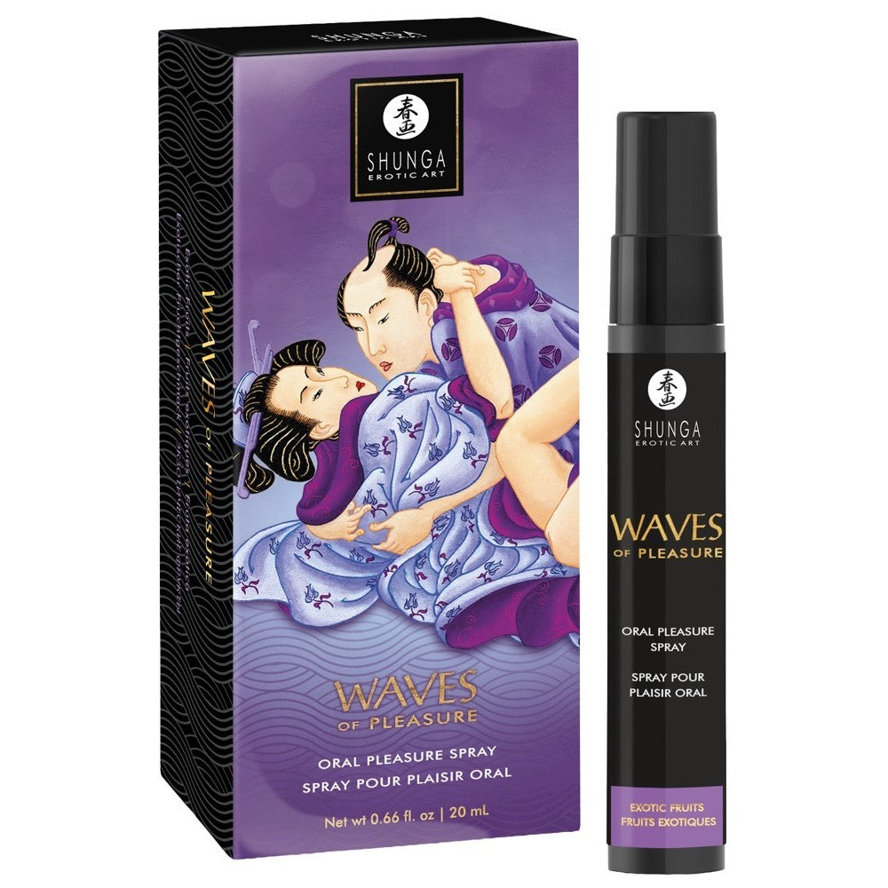 SPRAY PARA SEXO ORAL COM AROMA DE FRUTOS EXÓTICOS WAVES OF PLEASURE 20 ML SHUNGA