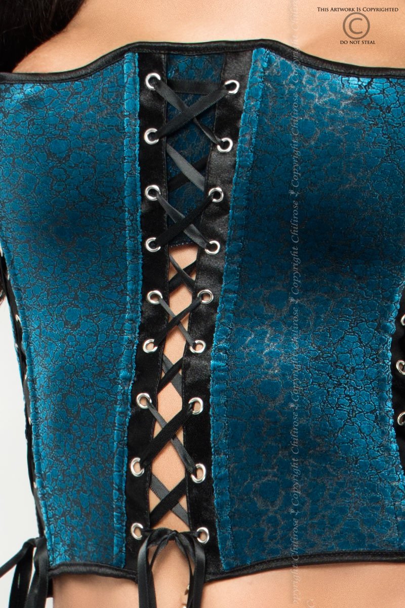 CORPETE E TANGA CR-3820 AZUL - Lust Sexshop