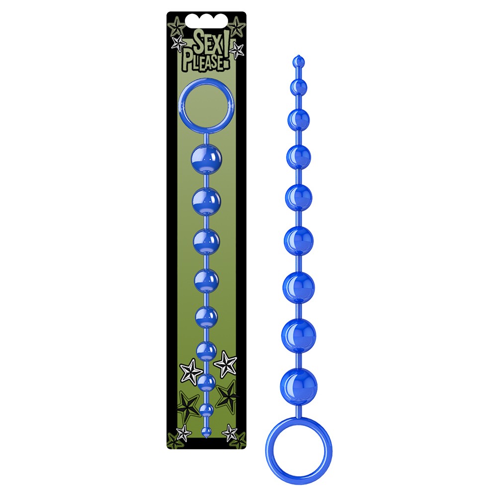 9 PÉROLAS ANAIS SEX PLEASE! SEXY BEADS AZUIS - Lust Sexshop