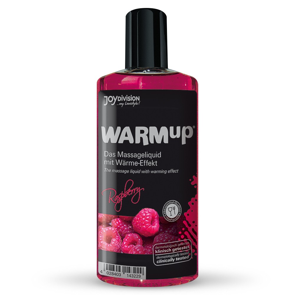 ÓLEO DE MASSAGEM COMESTÍVEL WARMUP FRAMBOESA150ML - Lust Sexshop