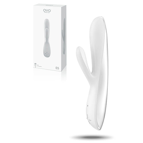 VIBRADOR RECARREGÁVEL E5 OVO BRANCO - Lust Sexshop