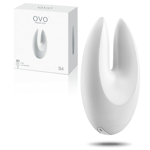 ESTIMULADOR RECARREGÁVEL S4 OVO BRANCO - Lust Sexshop