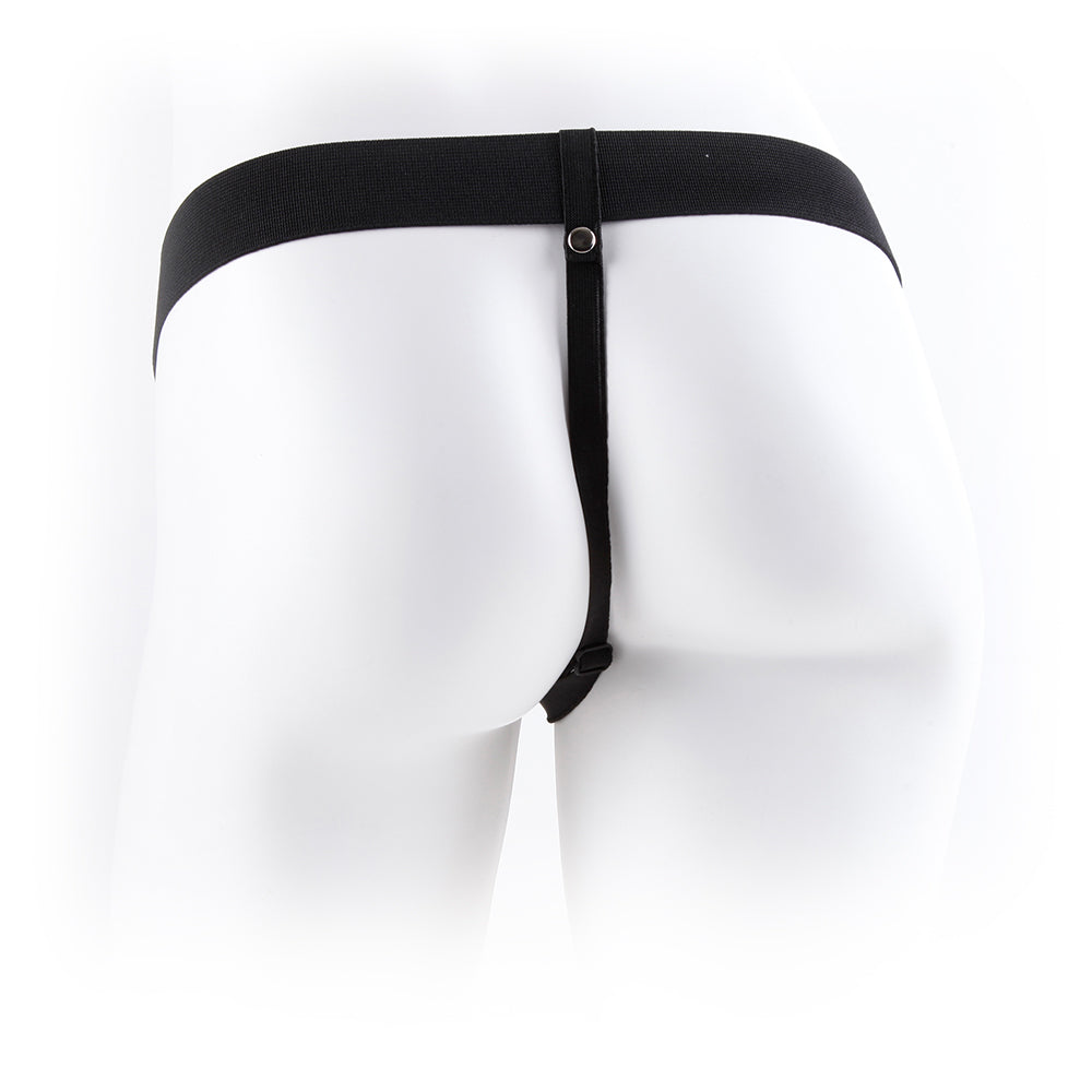 STRAP-ON OCO COM VIBRAÇÃO E TESTÍCULOS 9" FETISH FANTASY SERIES BRANCO - Lust Sexshop