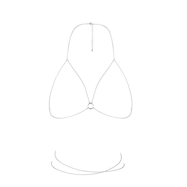 COLAR CORPORAL SUTIÃ THE MAGNIFIQUE COLLECTION BIJOUX INDISCRETS PRATEADO - Lust Sexshop
