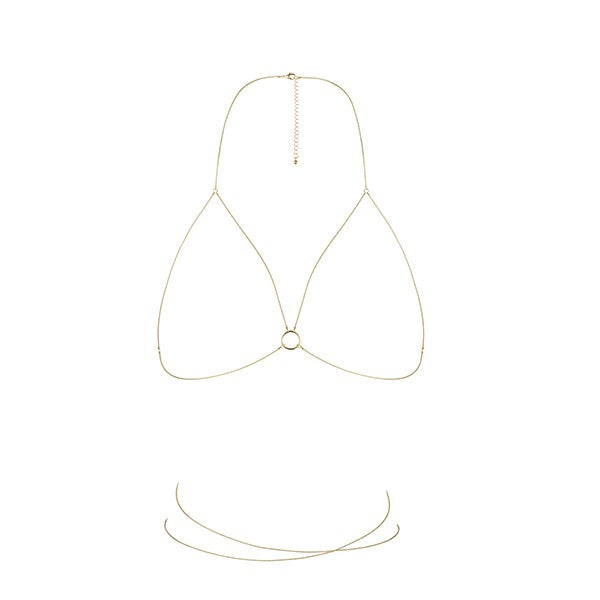 COLAR CORPORAL SUTIÃ THE MAGNIFIQUE COLLECTION BIJOUX INDISCRETS DOURADO - Lust Sexshop