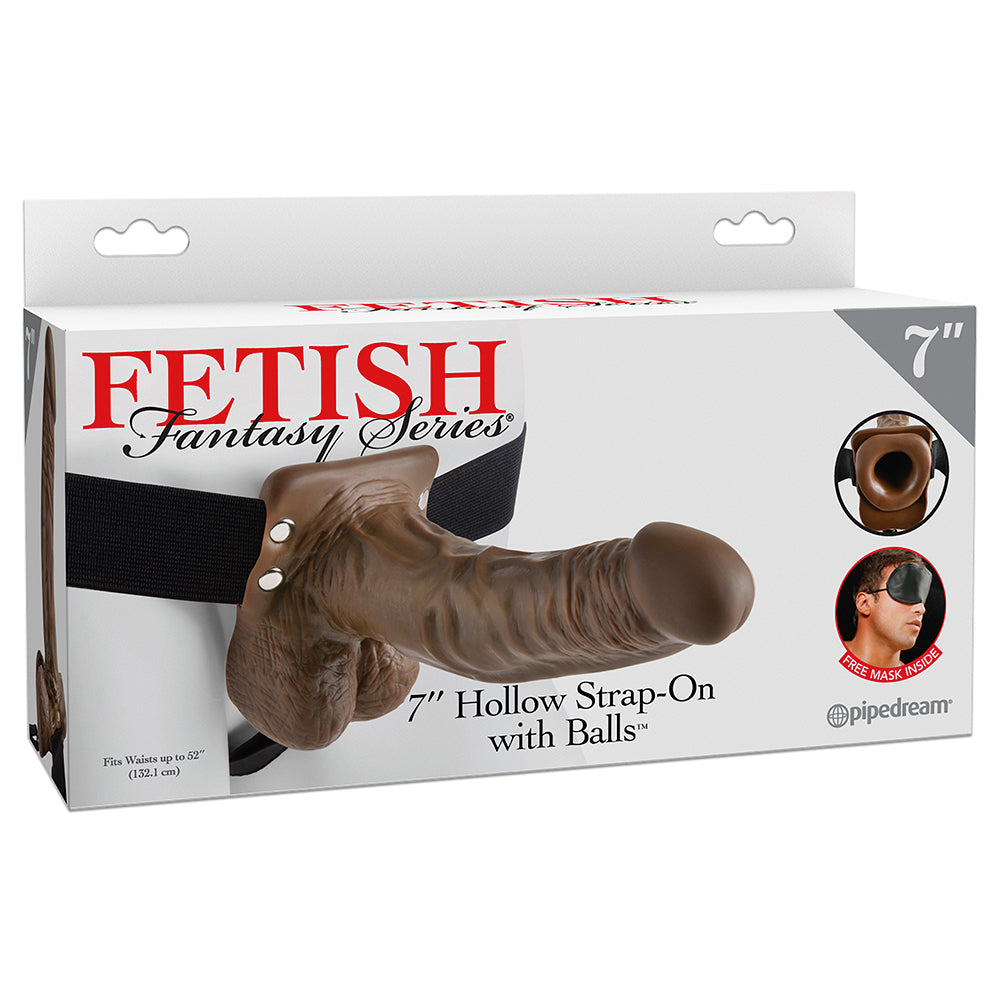 STRAP-ON OCO COM TESTÍCULOS 7" FETISH FANTASY SERIES MULATO - Lust Sexshop