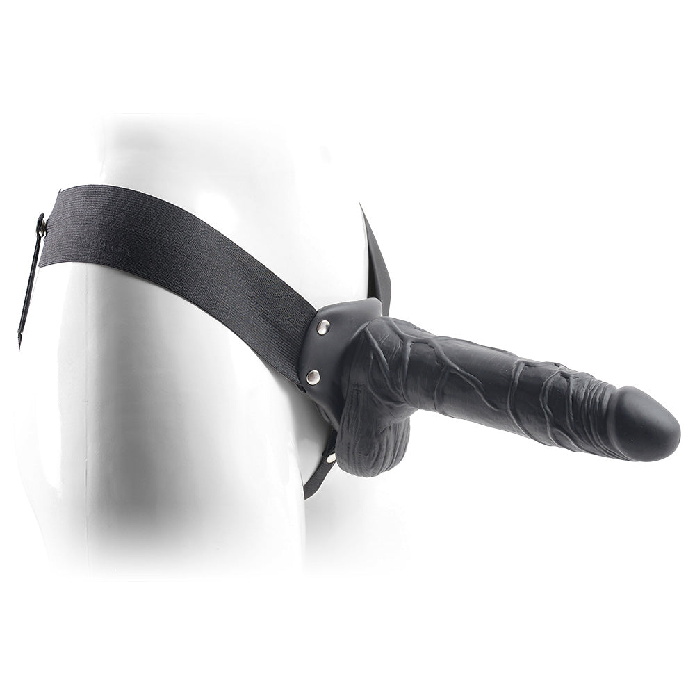 STRAP-ON OCO COM TESTÍCULOS REAL RAPTURE AIR FEELING 8" PRETO - Lust Sexshop