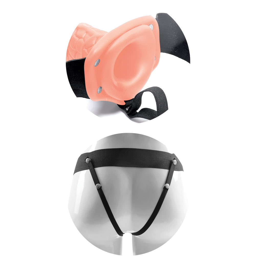 STRAP-ON OCO COM VIBRAÇÃO REAL RAPTURE AIR FEELING 8" BRANCO - Lust Sexshop