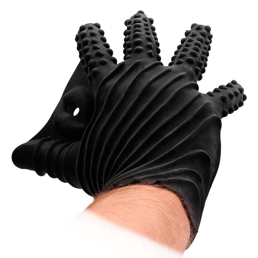 LUVA ESTIMULANTE DE SILICONE FIST IT PRETA - Lust Sexshop
