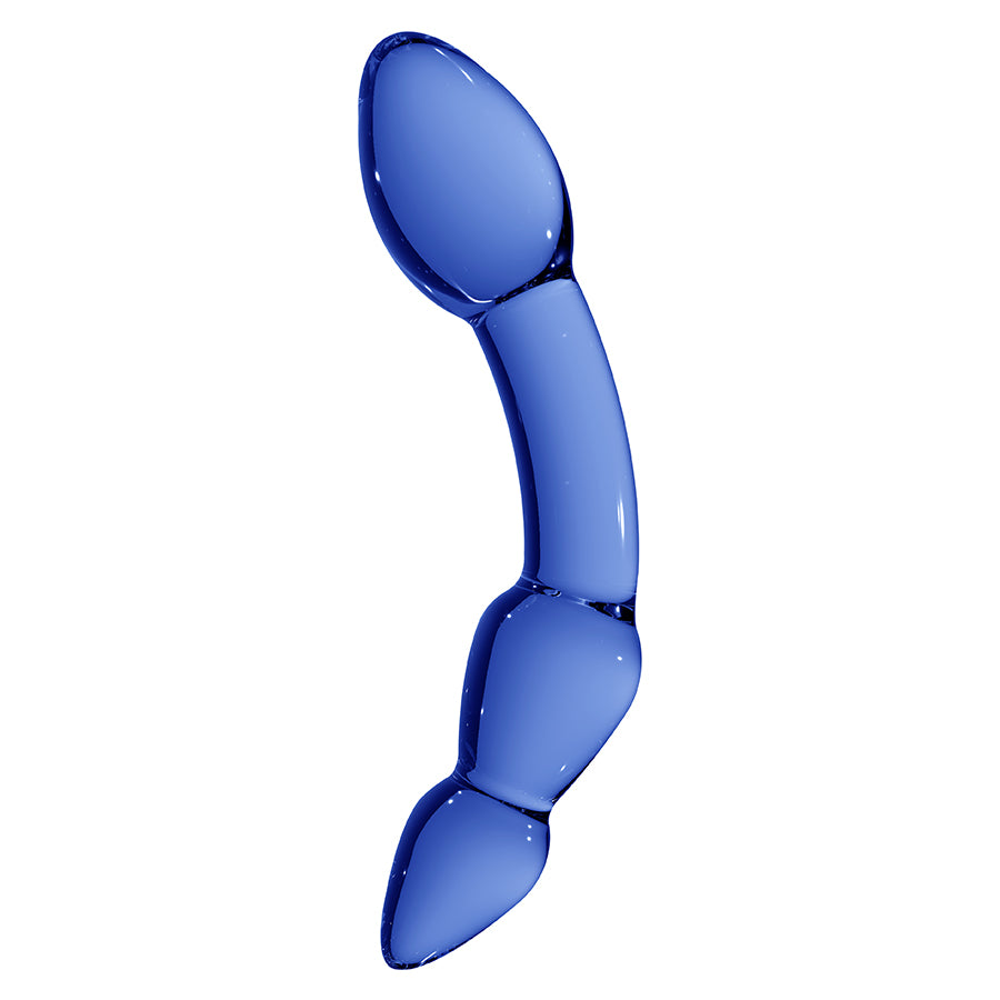 DILDO EM VIDRO SUPERIOR CHRYSTALINO AZUL - Lust Sexshop