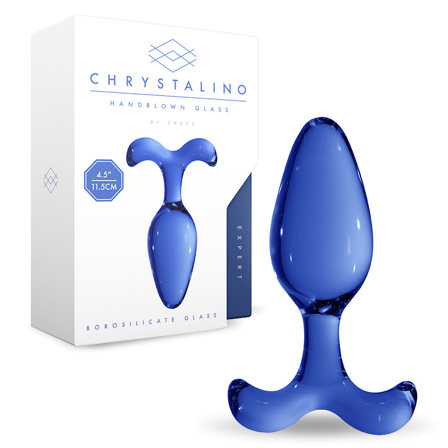 PLUG EM VIDRO EXPERT CHRYSTALINO AZUL - Lust Sexshop